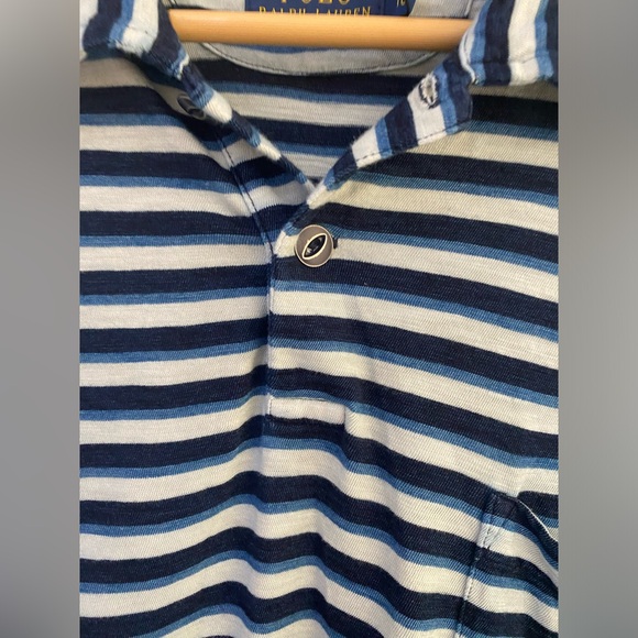 Polo Ralph Lauren Soft Striped Blue Polo Men's Size XL - Picture 4 of 8